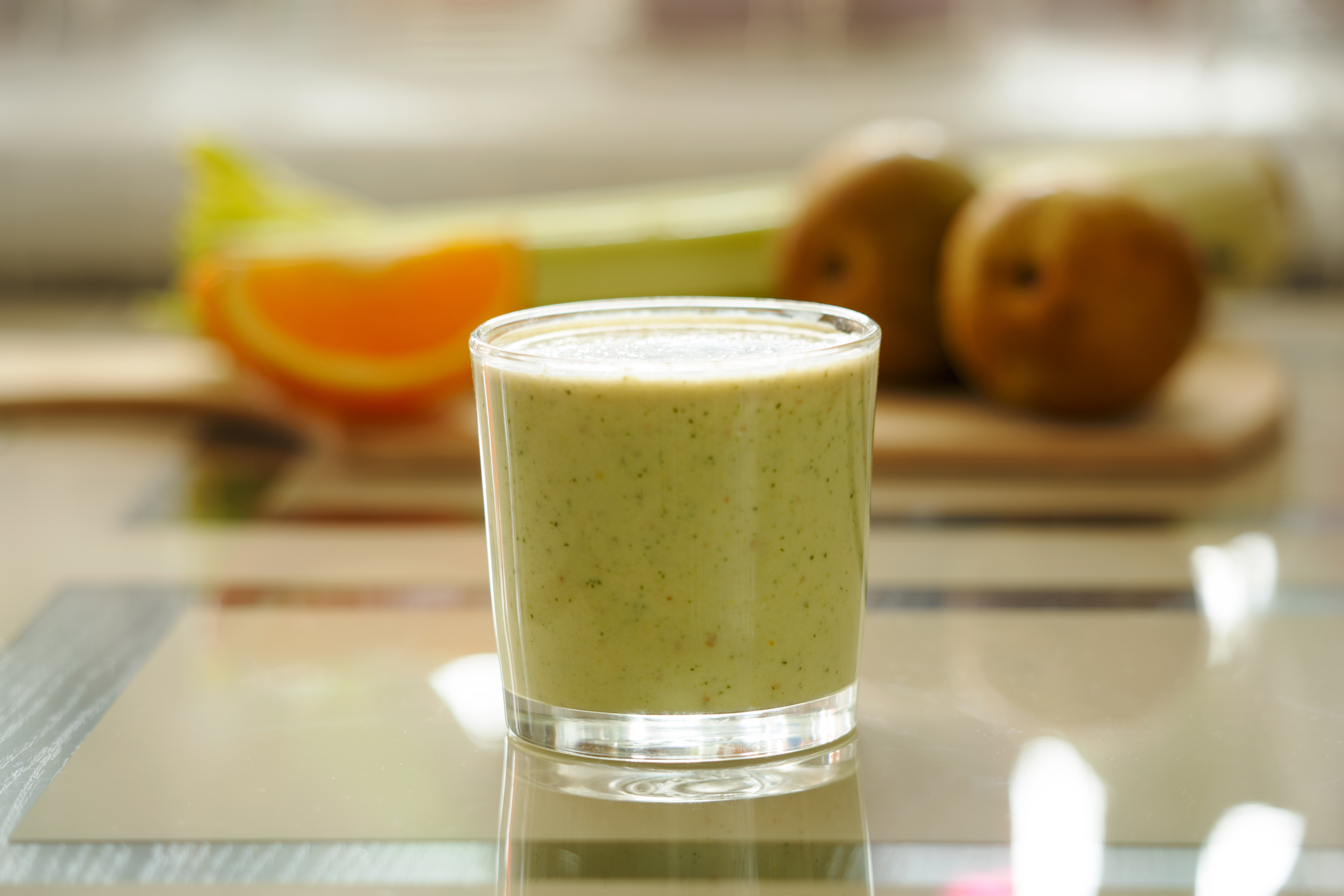 Banánovo - špenátové smoothie